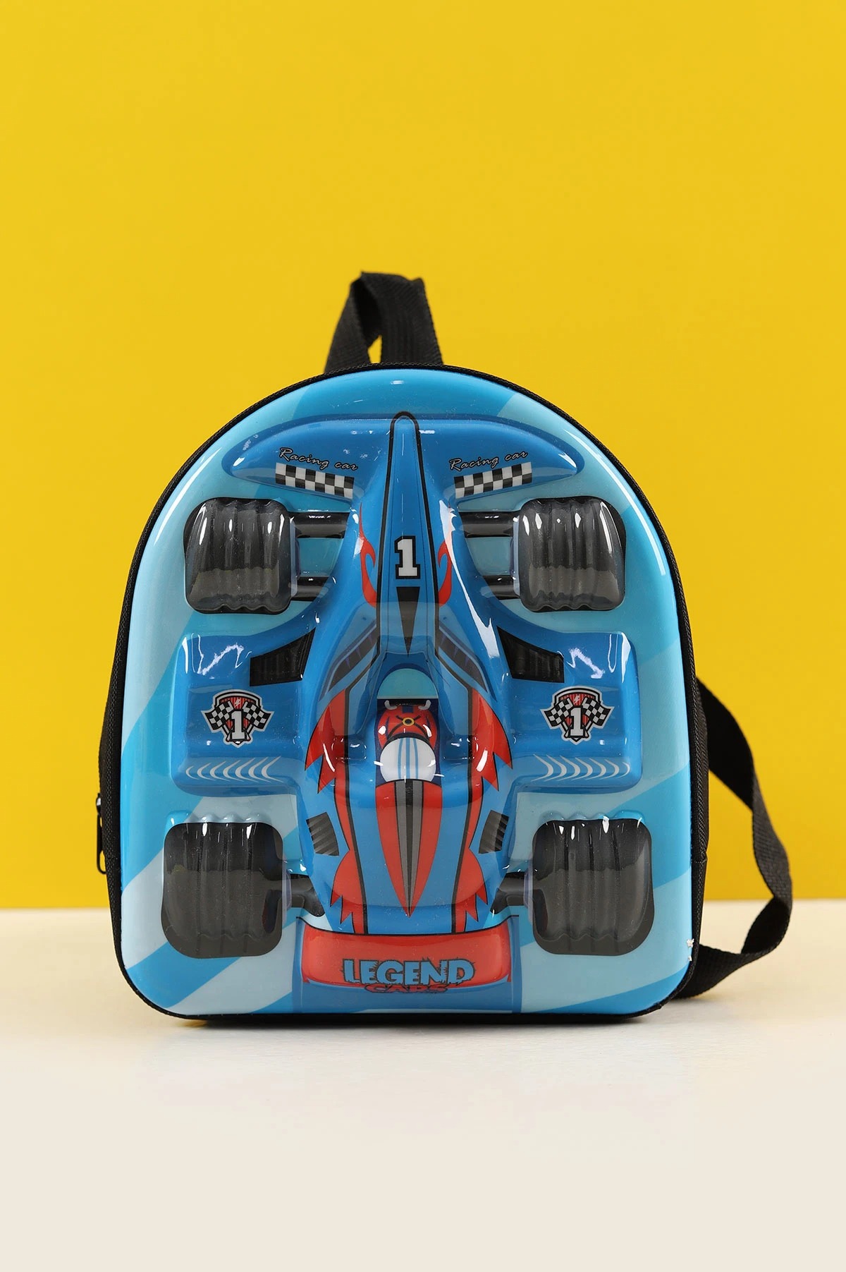 5d Kabartmalı Anaokulu Kreş Ve Günlük Kullanım Çantası F1 araba Sırt Çantası 2-5 Yaş
