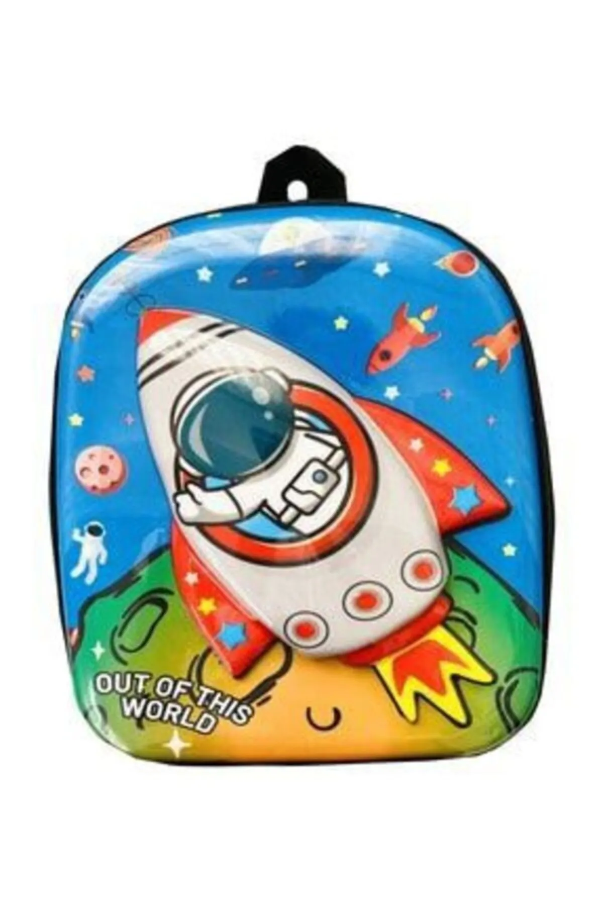 5d Kabartmalı Anaokulu Kreş Ve Günlük Kullanım Uzay Mekiği Rocket Mcquen Sırt Çantası 2-5 Yaş