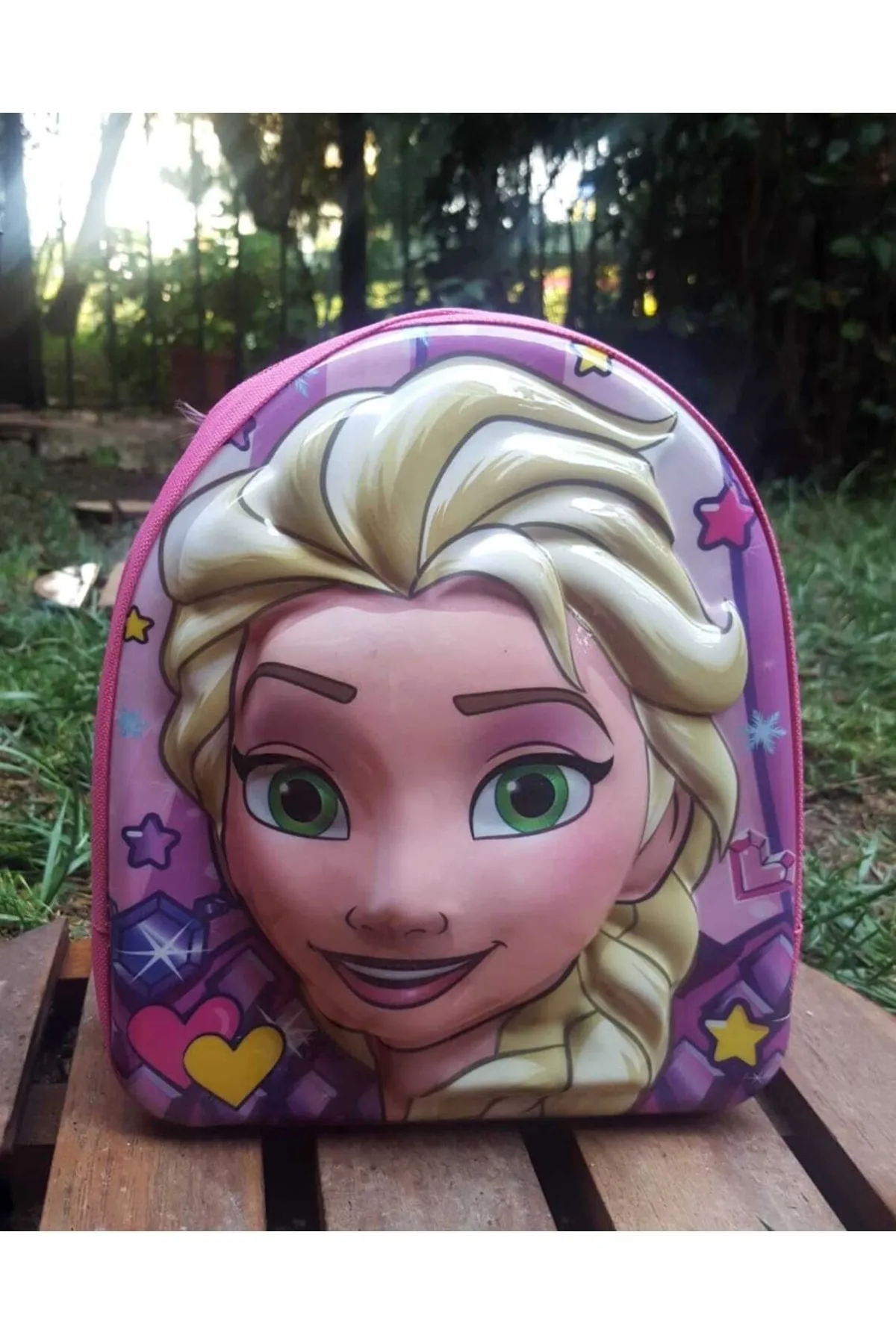5d Kabartmalı Elsa Kız Çocuk Okul Anaokulu Ilkokul Kreş Sırt Çantası